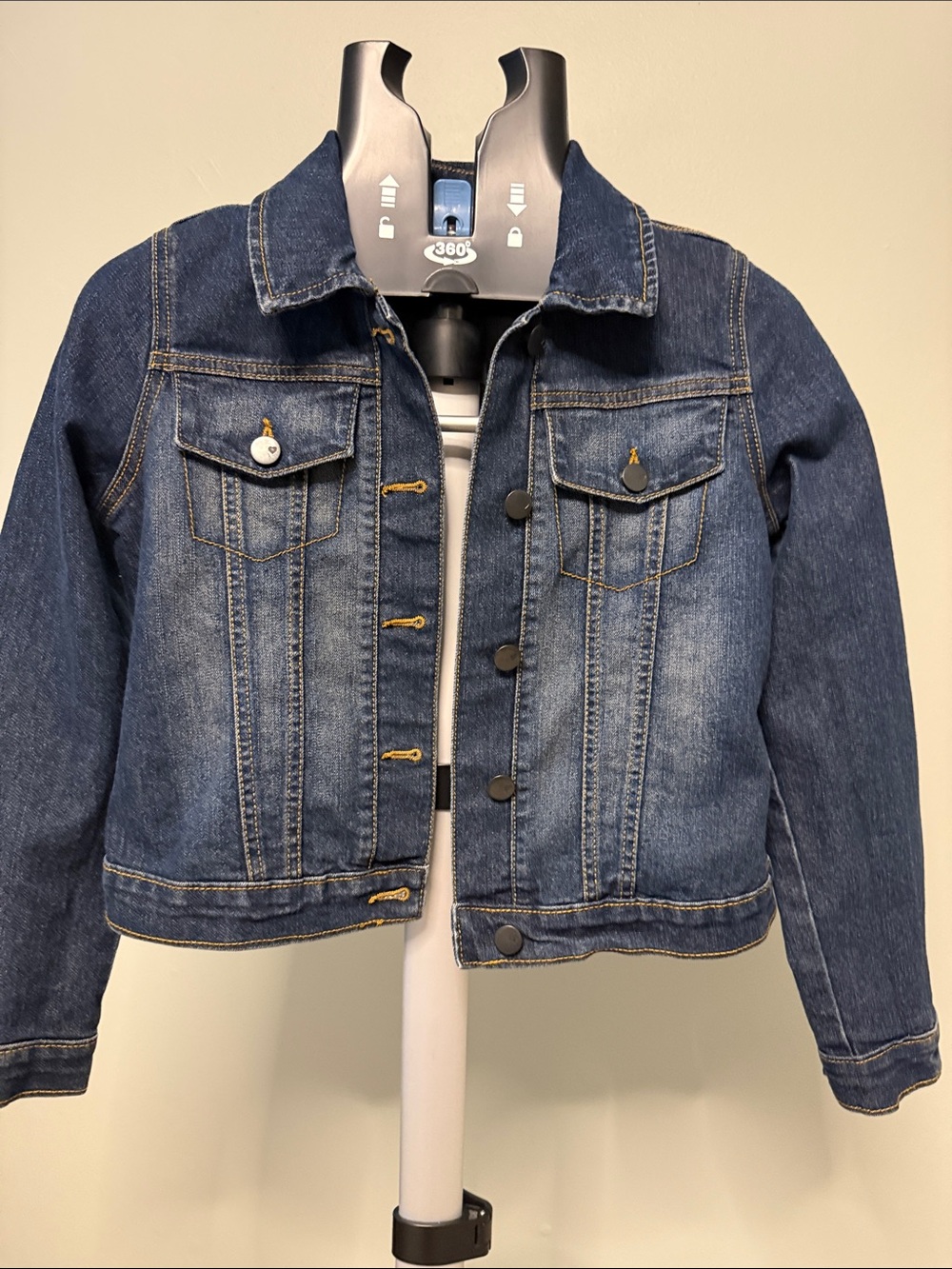 Kids' Dark Blue Denim Jacket - Classic Jean Coat